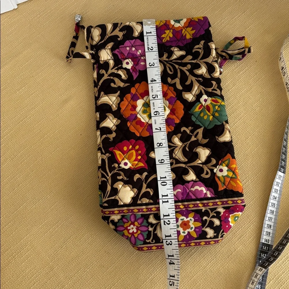 Vera Bradley Suzani Floral Cheers to You Bottle Cinch Bag